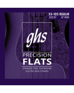 GHS 3050 Pressurewound Bass Flatwound Guitar String 55-105 Gauge