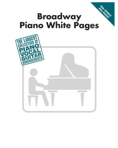 Broadway Piano White Pages PVG