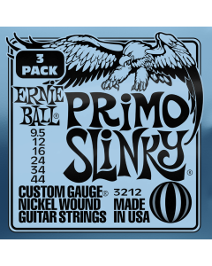 Ernie Ball Primo Slinky Nickel Wound Electric Guitar Strings 3 Pk 9.5-44 Gauge