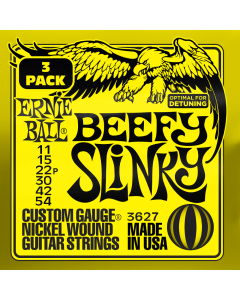 Ernie Ball Beefy Slinky Nickel Wound Electric Guitar Strings 3 Pk 11-54 Gauge