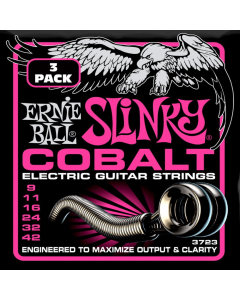 Ernie Ball Super Slinky Cobalt Electric Guitar Strings 3 Pk 9-42 Gauge