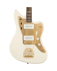 Squier 40th Anniversary Jazzmaster Gold Edition in Olympic White