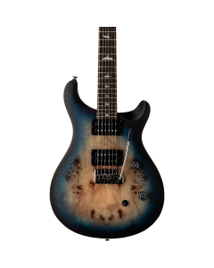 PRS SE Custom 24-08 Poplar Burl Limited Edition Electric Guitar in Lake Blue Midnight Burst