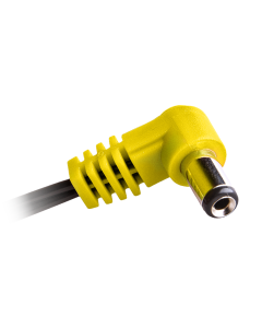 CIOKS Type 3 - 5,5/2,5mm DC plug, centre negative, L-shape, 50cm (yellow)
