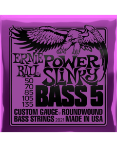 Ernie Ball 2821 5-String Power Slinky Nickel Wound Bass Guitar String , 50-135 Gauge