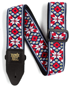 Ernie Ball Jacquard Strap in Taos Fire Red