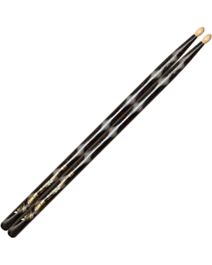 Vater VCBK5A Colour Wrap 5A Wood Tip Drumsticks in Black Optic