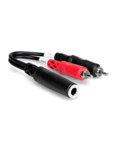 Hosa YPR257 1/4" TRSF to Dual RCA Stereo Breakout Cable