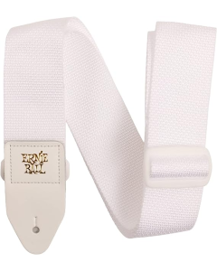 Ernie Ball Polypro Guitar Or Bass Strap in White & White