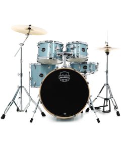 Mapex Venus 5 piece Drum Set in Aqua Blue Sparkle