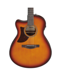 Ibanez AAM50LCE Open Pore Top Left Handed Electric Acoustic Guitar in Light Brown Sunburst