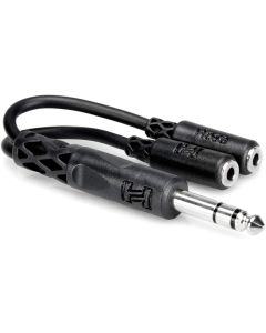 Hosa YMP234 Y Cable 1/4 inch TRS Male to Dual 3.5mm TRS Female
