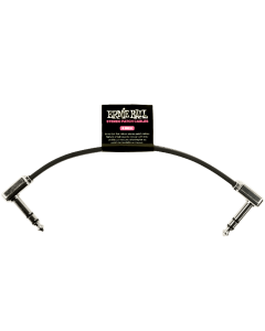 Ernie Ball 6" Flat Ribbon Stereo Patch Cable in Black