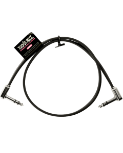Ernie Ball 24" Flat Ribbon Stereo Patch Cable in Black