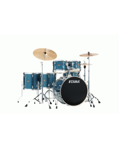 TAMA IP62H6W Imperialstar 6-Piece Drum Kit (22BD, 10TT, 12TT, 16FT, 14FT, 14SD) in Hairline Blue