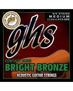 GHS CCBB40 Contact Core Bright Bronze Acoustic Guitar Strings 13-56 Gauge