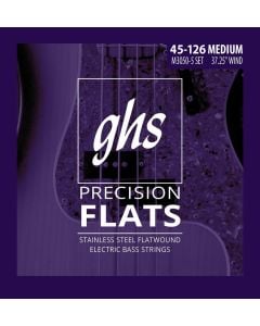 GHS M3050-5 Bass Precision Flats Bass Guitar Strings 45-126 Gauge
