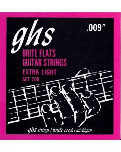 GHS 700 Brite Flats Electric Guitar Strings Extra Light 9-42 Gauge