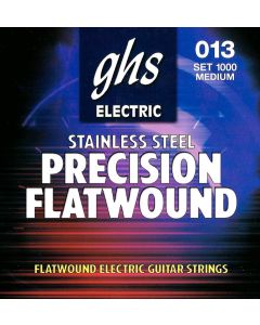 GHS 1000 Precision Flatwound Electric Guitar Strings Medium 13-54 Gauge