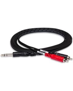 Hosa TRS202 1/4" TRS to Dual RCA Insert Cable 2 Meters