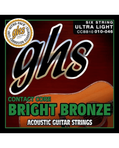GHS CCBB10 CC Bright Bronze Acoustic Guitar String 010-046 Gauge
