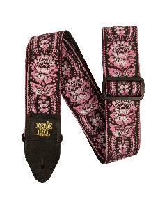 Ernie Ball Classis Jacquard Guitar Or Bass Strap in Pink Orleans