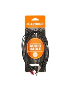 Armour RCA26S 10FT High Performance 1/4" Stereo To 2xRCA Audio Cable