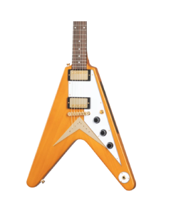 Epiphone 1958 Korina Flying V with White Pickguard in Aged Natural