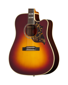 Epiphone Hummingbird Deluxe EC Acoustic Electric Guitar in Autumn Burst