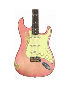 Fender Custom Shop Masterbuilt Greg Fessler 1960 Stratocaster Relic Electric Guitar in Burgundy Mist Soft Burst