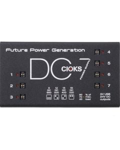 CIOKS 7 outlets in 7 isolated DC, 5v USB and 24V DC Aux Out with 2A max