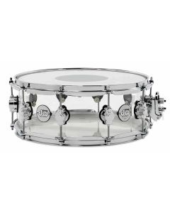 DW DESIGN SNARE 5.5x14 CLEAR ACRYLIC