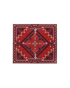 The TAMA TDR-SW Drum Rug with Red Southwestern Pattern