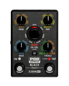 Line 6 POD Express Black Guitar Amp & Effects Processor Pedal