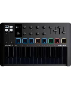 Arturia MiniLAB 3 Compact MIDI Keyboard & Pad Controller in Deep Black