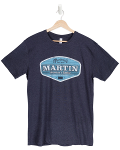 Martin Retro Graphic Tee Large in Navy Blue