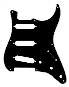 Fender 8 Hole '50S Vintage Style Stratocaster SSS Pickguard 3 Ply in Black 