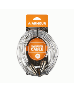 Armour CCP20S 20FT High Performance Microphone Cable in Transparent Silver