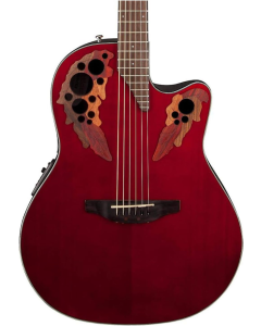 Ovation Celebrity Elite Mid Cutaway in Ruby Red