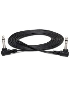Hosa Balanced Interconnect Cable Right-angle 1/4 in TRS to Same