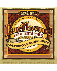 Ernie Ball Earthwood Custom Light 12 String Acoustic Guitar Strings 10-48 Gauge