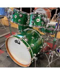 DW Collectors Custom 5-Piece Shell Pack (22BD, 10T,12T, 14FT, 14S) in Green Glass
