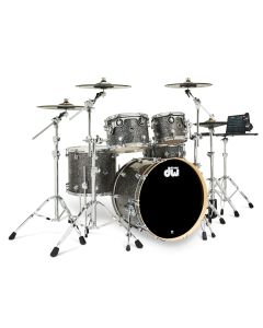 DW DWe 5-piece Drum Kit Bundle in Black Galaxy FinishPly | FREE DWe Rolling Cymbal Bag valued at $499 (Via Redemption)