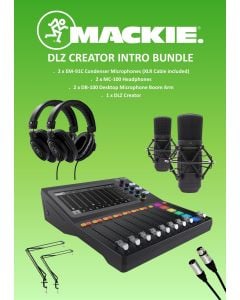 Mackie DLZ Creator INTRO Bundle (Mixer / Mics /Headophones / Stands)
