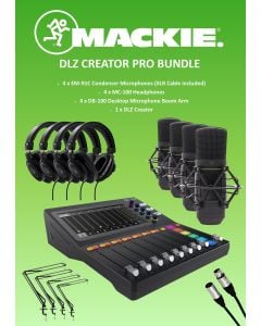 Mackie DLZ Creator PRO Bundle (Mixer / Mics /Headophones / Stands)