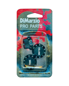 DiMARZIO DM21B Set of 1 volume & 2 tone control knobs Bell style in Black 