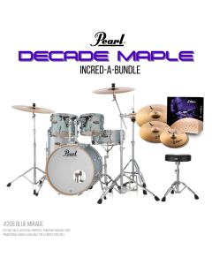 Pearl Decade Maple 20" Fusion Drumkit Increda-Bundle in Blue Mirage