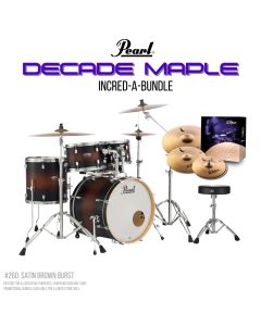 Pearl Decade Maple 22" Fusion Plus Drumkit Increda-Bundle in Satin Brown Burst