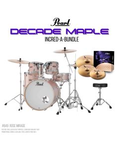 Pearl Decade Maple 22" Fusion Plus Drumkit Increda-Bundle in Rose Mirage