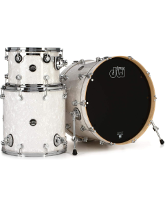 DW Performance Series Finish Ply 3-Piece Drum Kit in White Marine